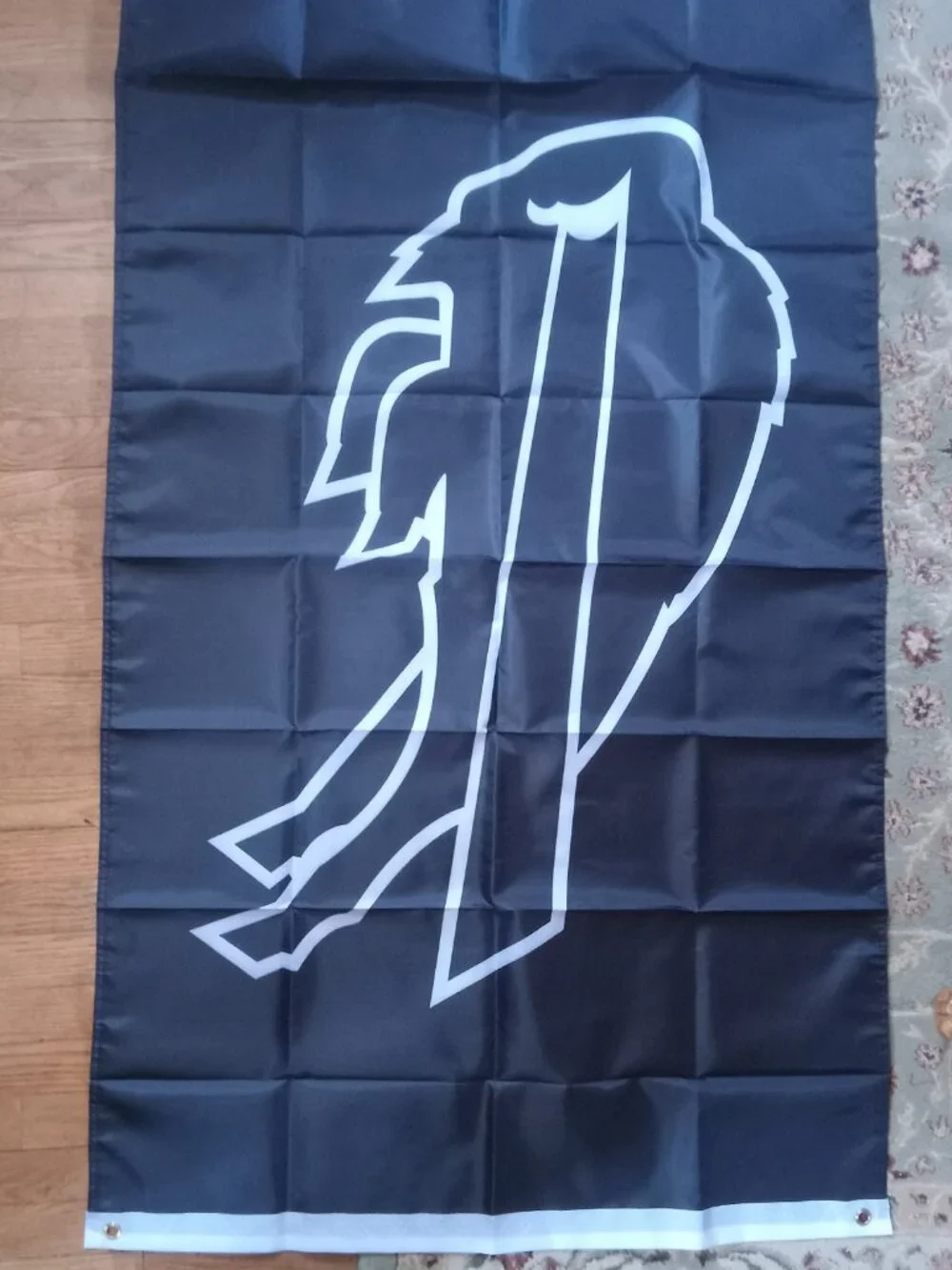 * SALE * NEW Buffalo Bills Black w Chalk Outline Logo NFL 3X5 Feet Flag Decor